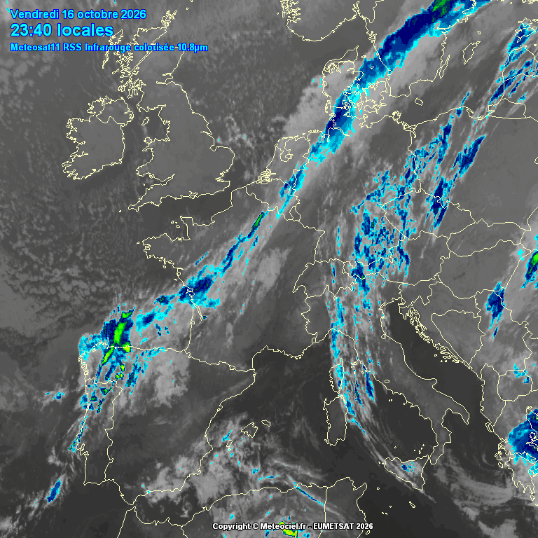 Europa-Infrarojo coloreado Meteosat - Europa-Infrarojo coloreado