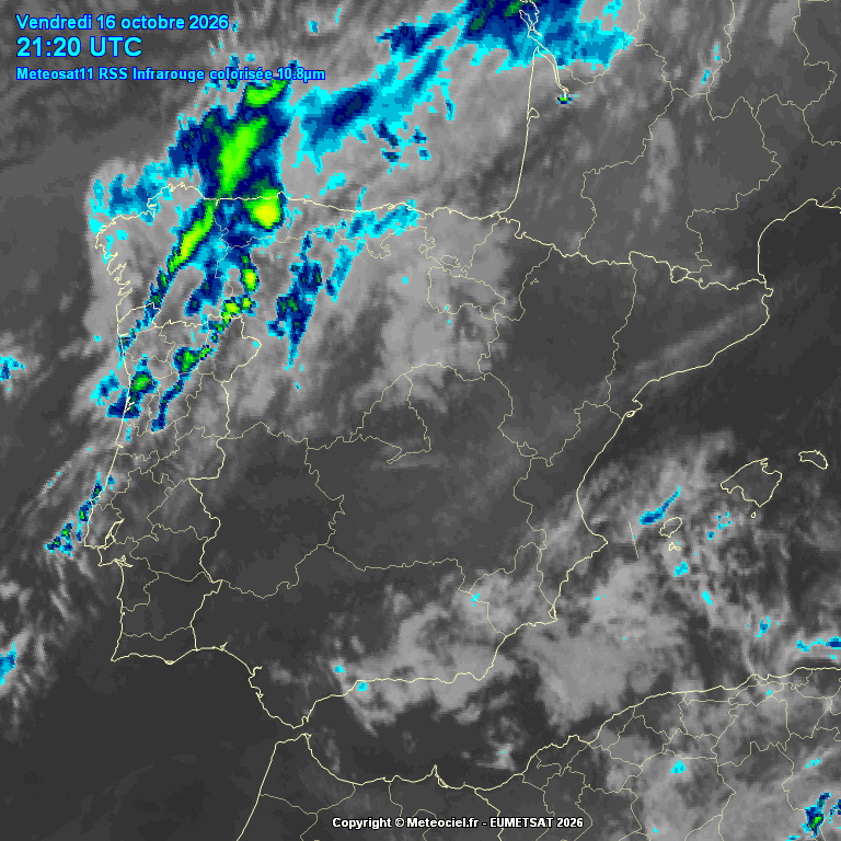 Meteosat: Infrarrojo colorizado